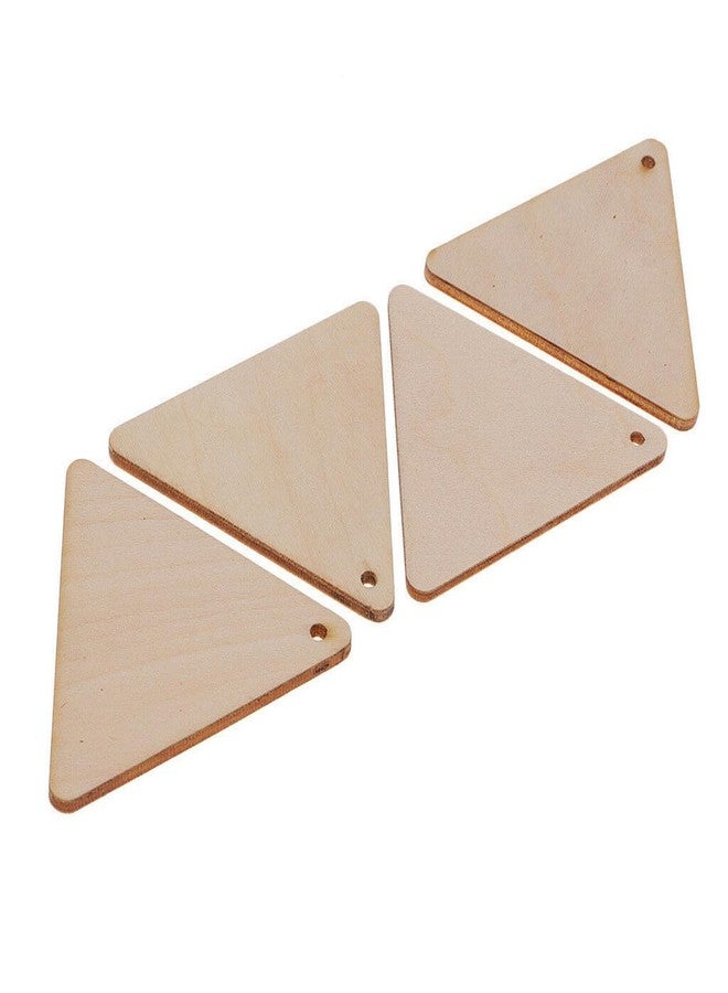 ROOT KRAFT [50pcs]-[ 5cmx5cm]-Triangle Wooden Pine MDF Cutouts Unfinished Tags for Key Chain,Slices Crafts,Xmas Holiday Hanging Decorations,Painting Wood Craft,MDF Plains,Resin Art Work - Image 1